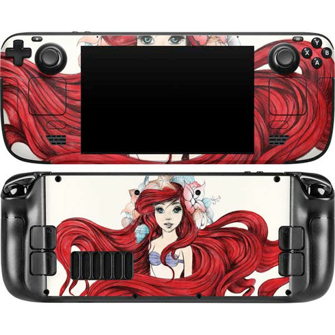 Disney The Little Mermaid Ariel Illustration Steam Deck Handheld Gaming Computer Skin